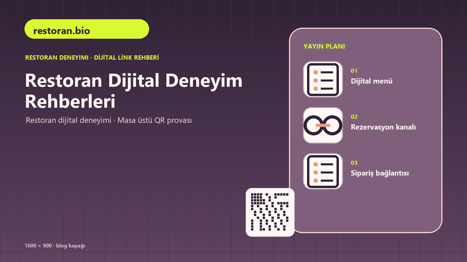 QR menü zorunluluğunu yönetmelik üzerinden anlatan rehberin kapak görseli
